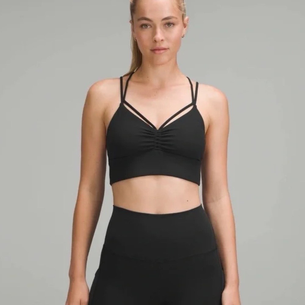 Lululemon Nulu Strappy V Neck Yoga Bra Black